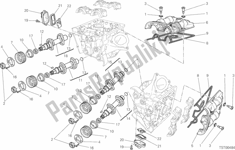 All parts for the Cylinder Head : Timing System of the Ducati Hypermotard Hyperstrada USA 821 2015